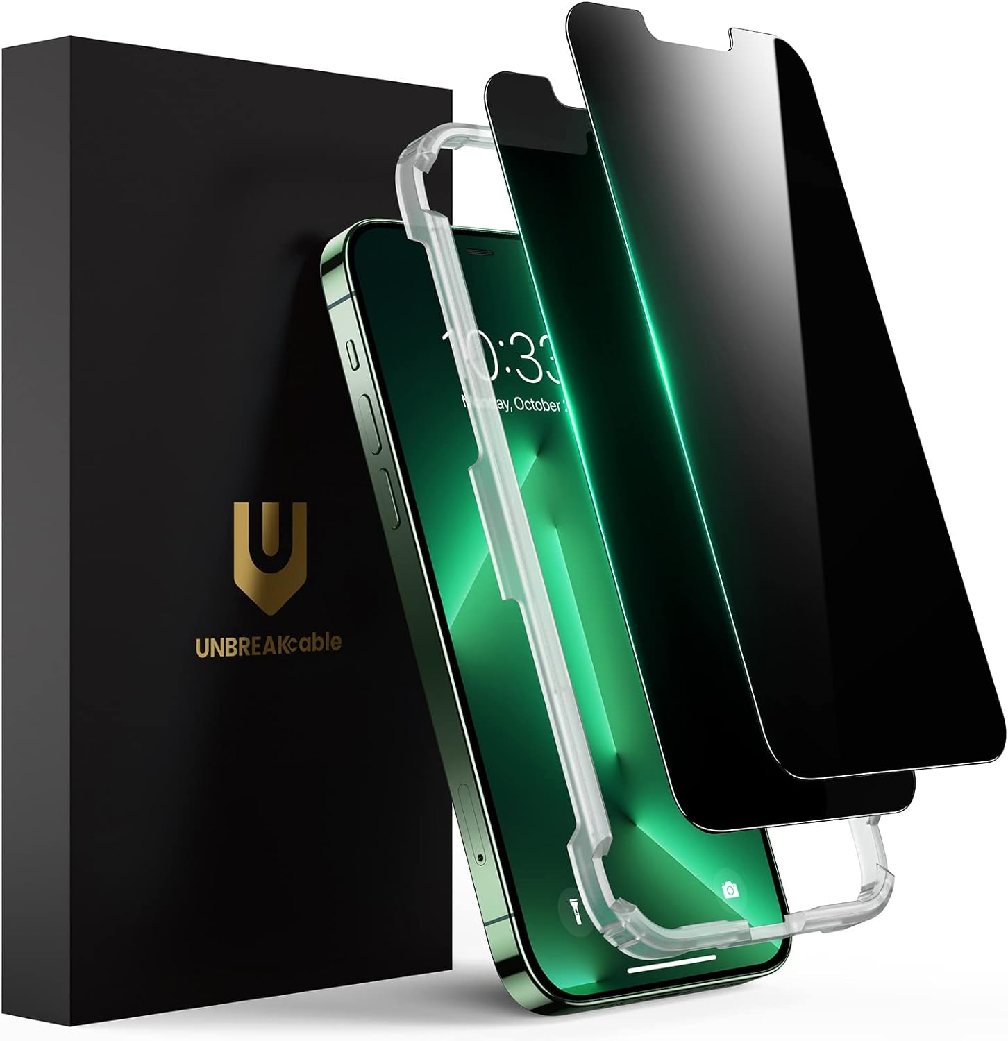 UNBREAKcable Privacy Screen Protector for iPhone 13 Pro Max, Shatterproof Temper...