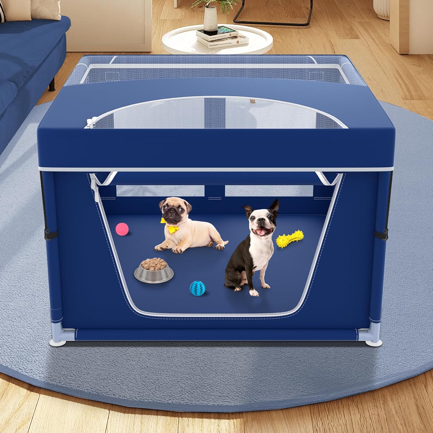 42x42x26 Inches Puppy Playpen with Top Cover, Dog Playpen for Small or Puppy Dog...