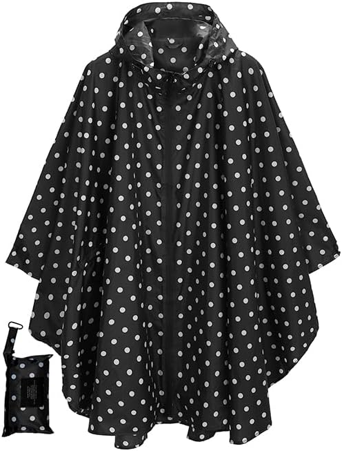 Waterproof Fashion Hooded Rain Poncho, Special Raincoat Jacket for Women/Men/Adu...
