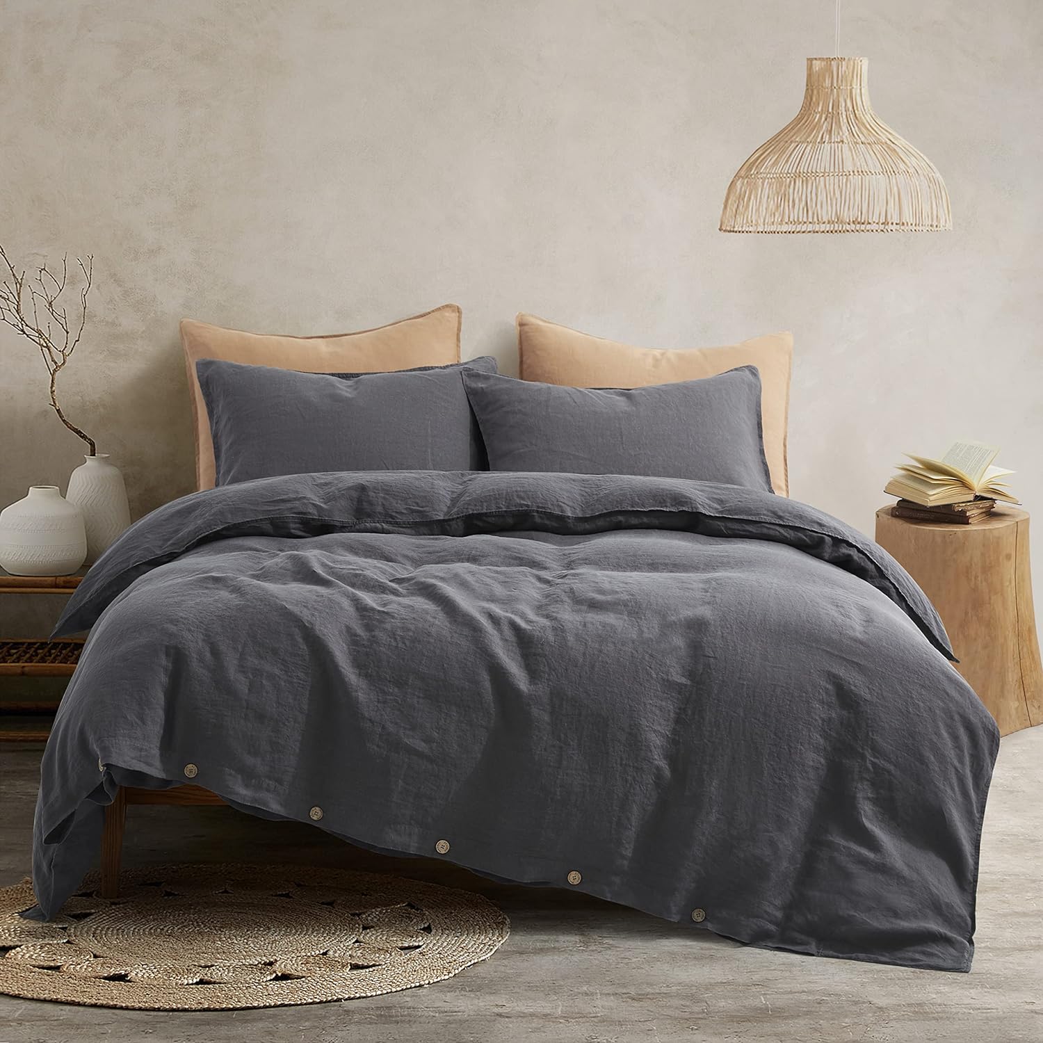 Premium ATLINIA Bedding Duvet Cover Set, Exclusive Linen Bed Sets with 100% Fren...