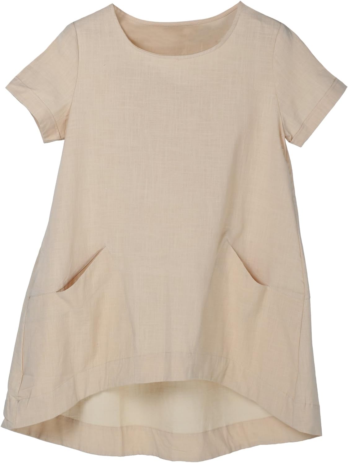 Minibee Women's Cotton Linen Tunic, Special Short Sleeve Top, Innovative Women's...