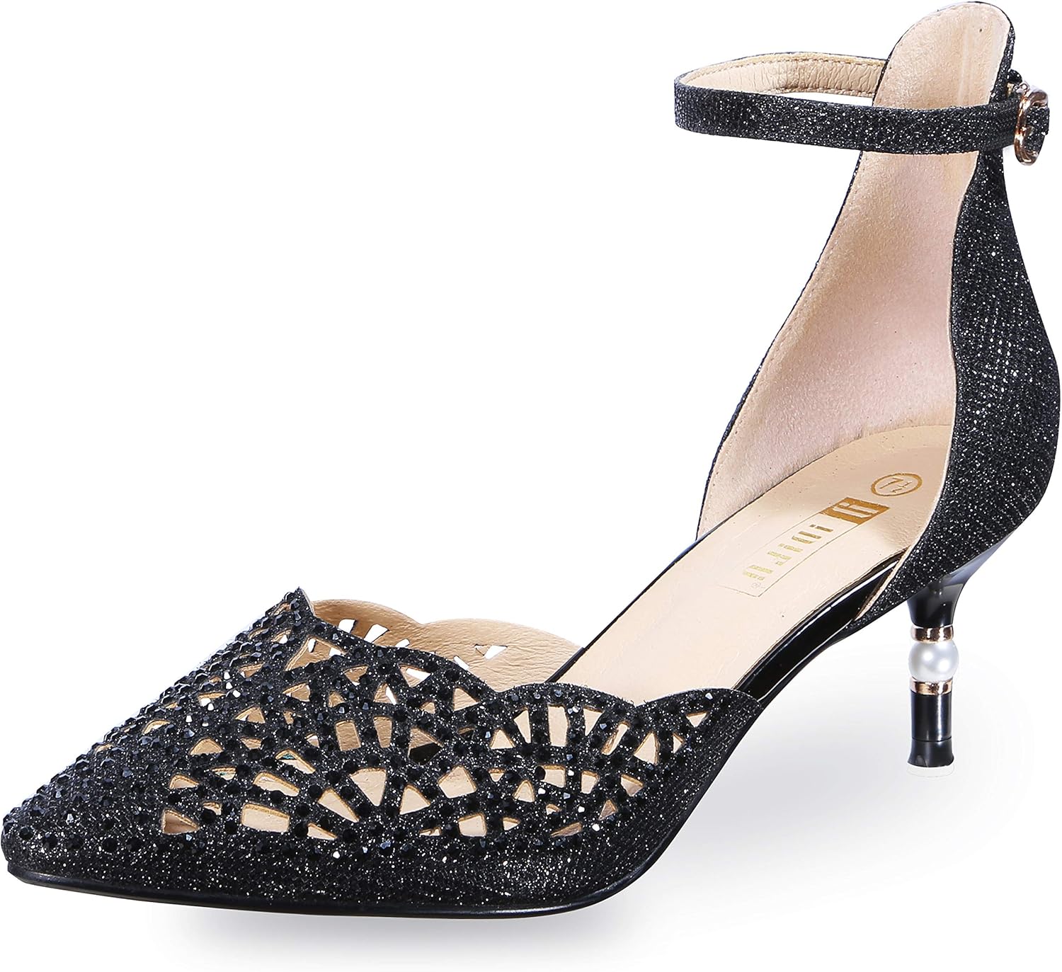 IDIFU Women’s IN2 Candice Wedding Shoes, Special Evening Shoes with Rhinestones...