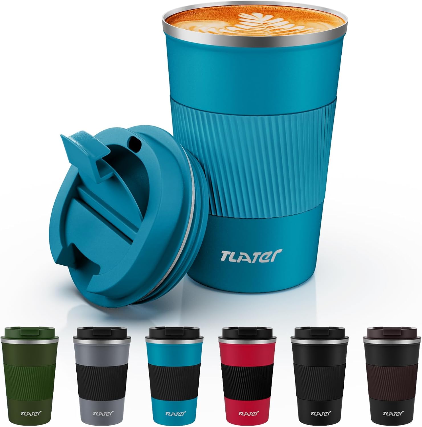 Tlater Travel Mug, Insulated Coffee Cup with Leakproof Lids Reusable Coffee Cups...