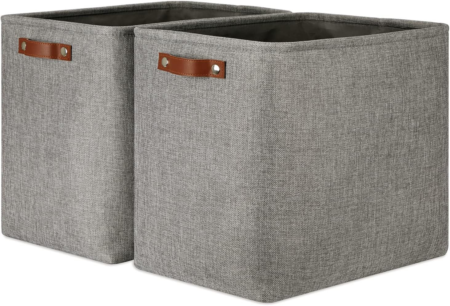 DULLEMELO Grey Storage Baskets, Special Fabric Shelf Baskets for Organizing, Inn...