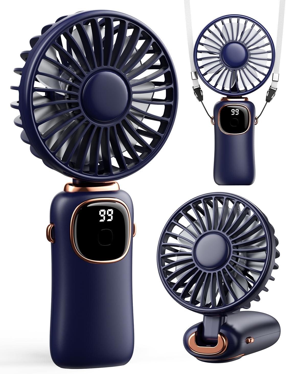 coldSky Portable Handheld Fan, 4000mAh Battery Operated 3 in 1 Multifunction Per...