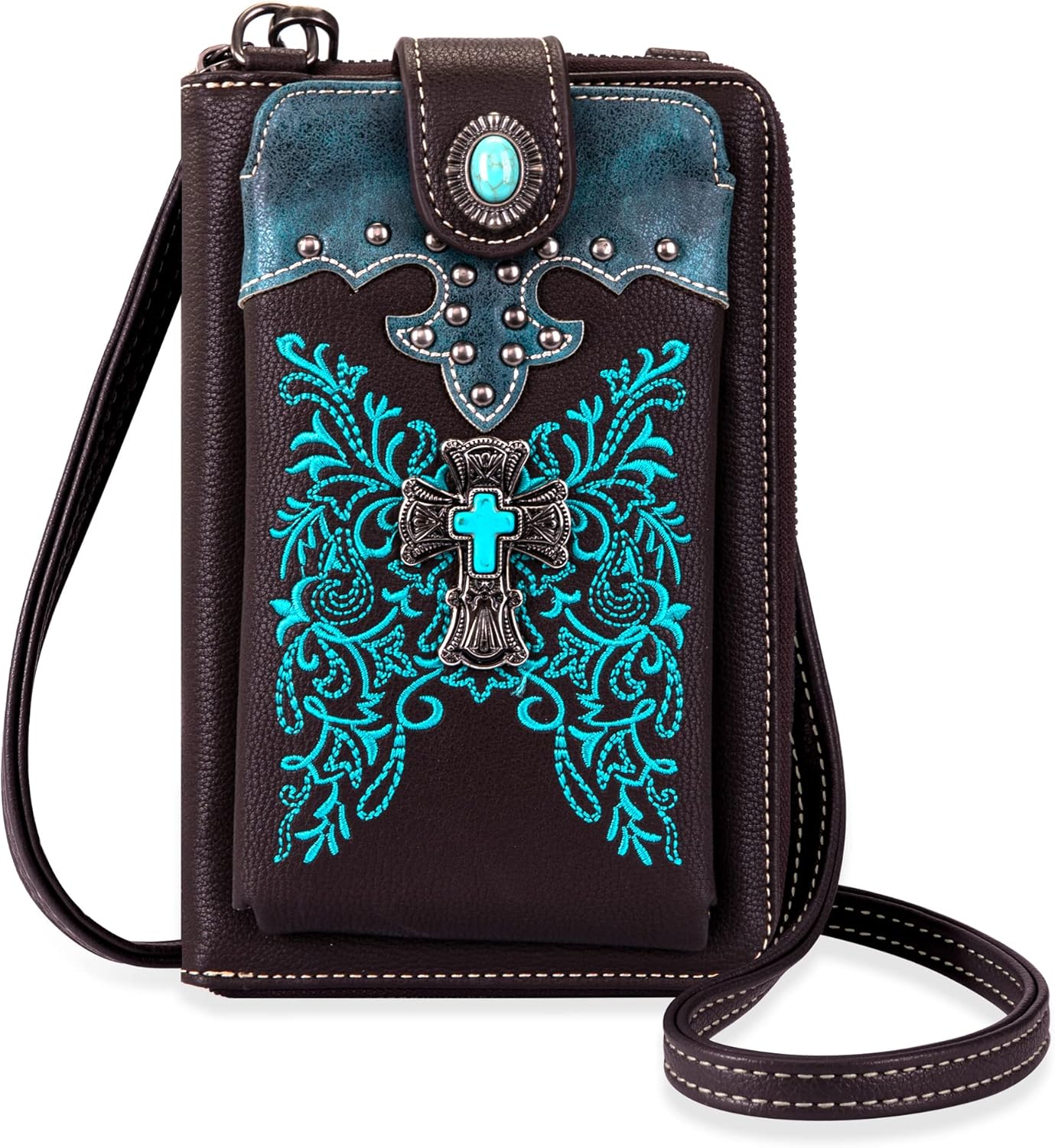 Montana West Western Small Crossbody Cell Phone Pu...