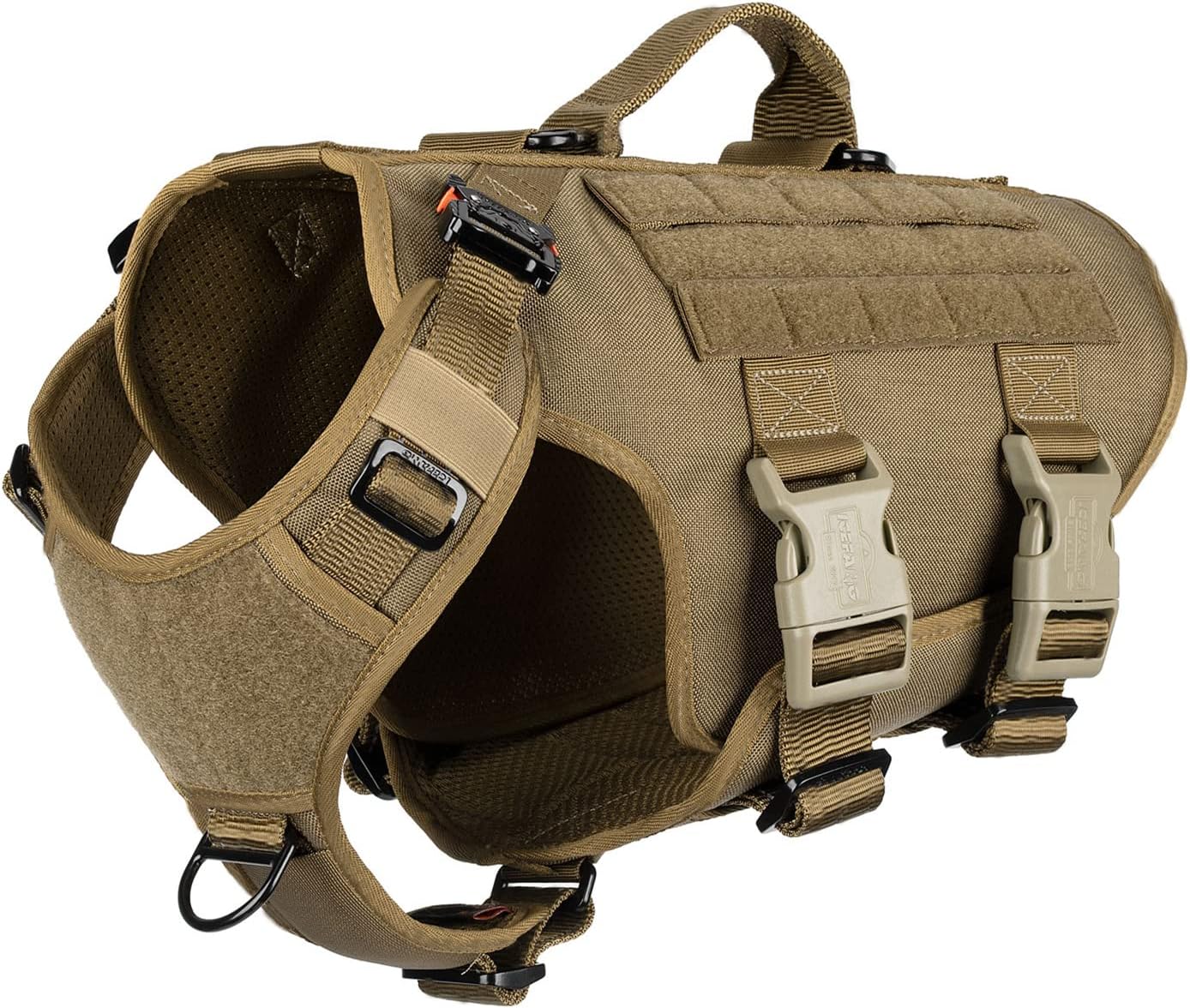 ICEFANG GN3 Tactical Dog Harness with 6X Buckle,Dog Molle Vest with Handle,3/4 B...