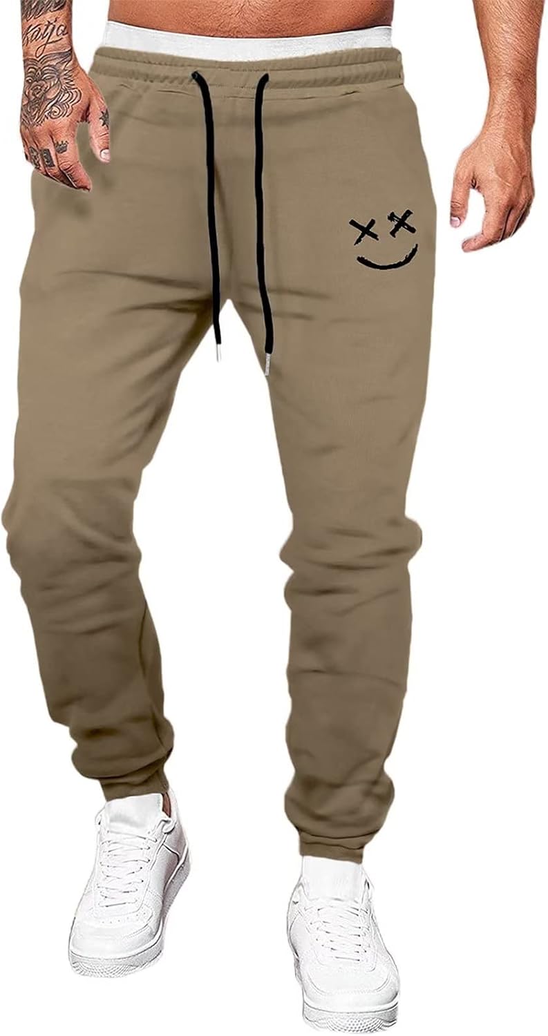 Meilicloth Mens Joggers Casual Cotton Pants Athletic Drawstring Jogger Sweatpant...