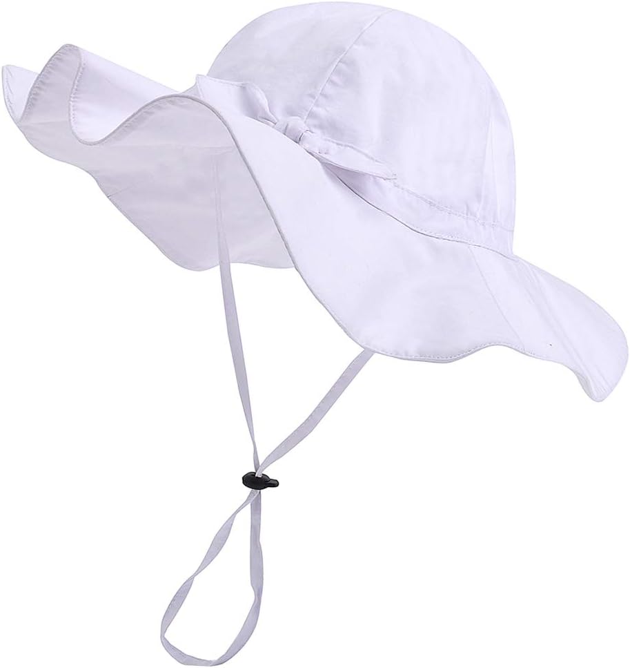 Baby Girl Sun Hat, Special Outdoor Adjustable Beach Hat with UPF 50, Unique Wide...