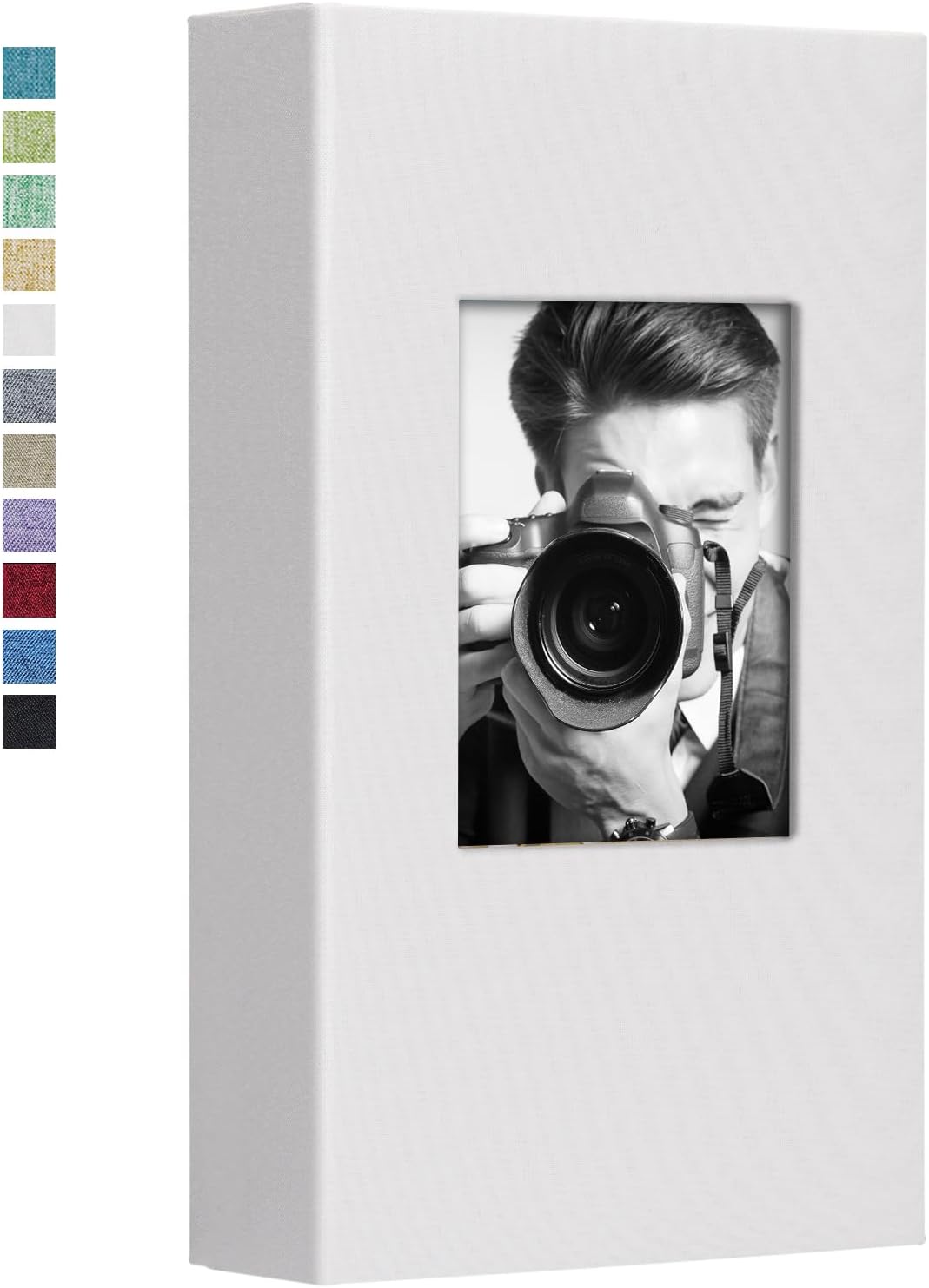 Vienrose 4x6 Photo Album, Special Photo Book with Linen Cover Black Pages, High-...