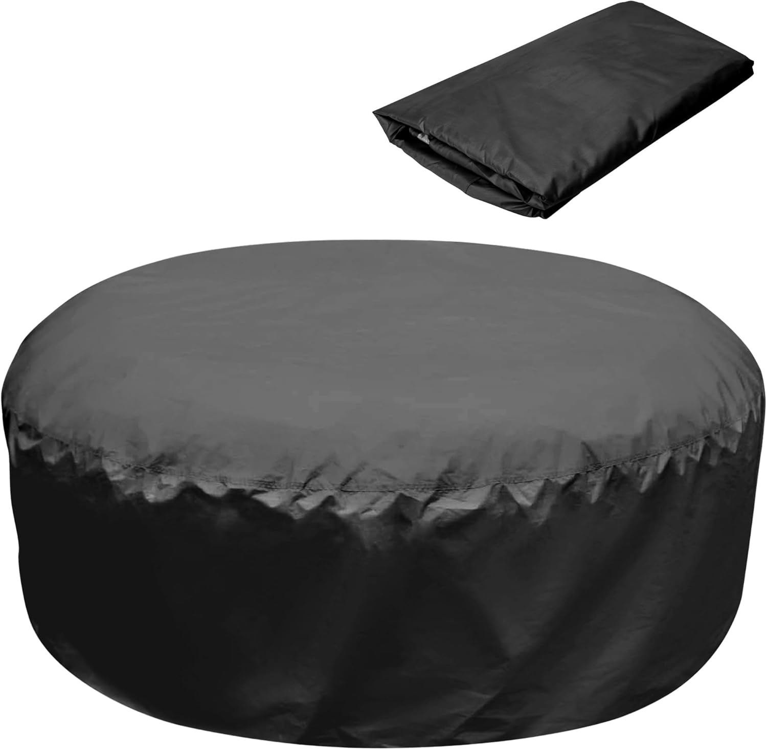 215×70CM Round Hot Tub Cover - 6 Persons Hot Tub Cover -420D Full Coverage Hot T...
