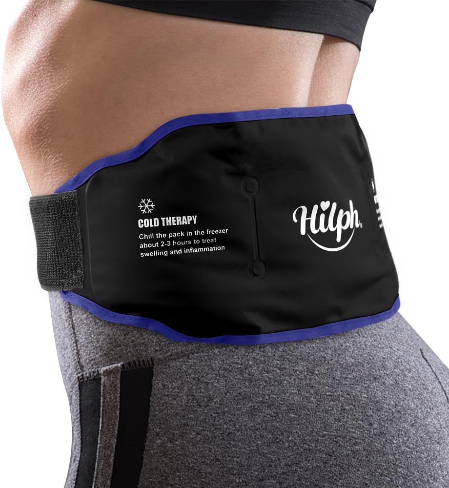 Hilph Ice Pack for Back Pain Relief, Reusable Lower Back Ice Pack Hot Cold Compr...