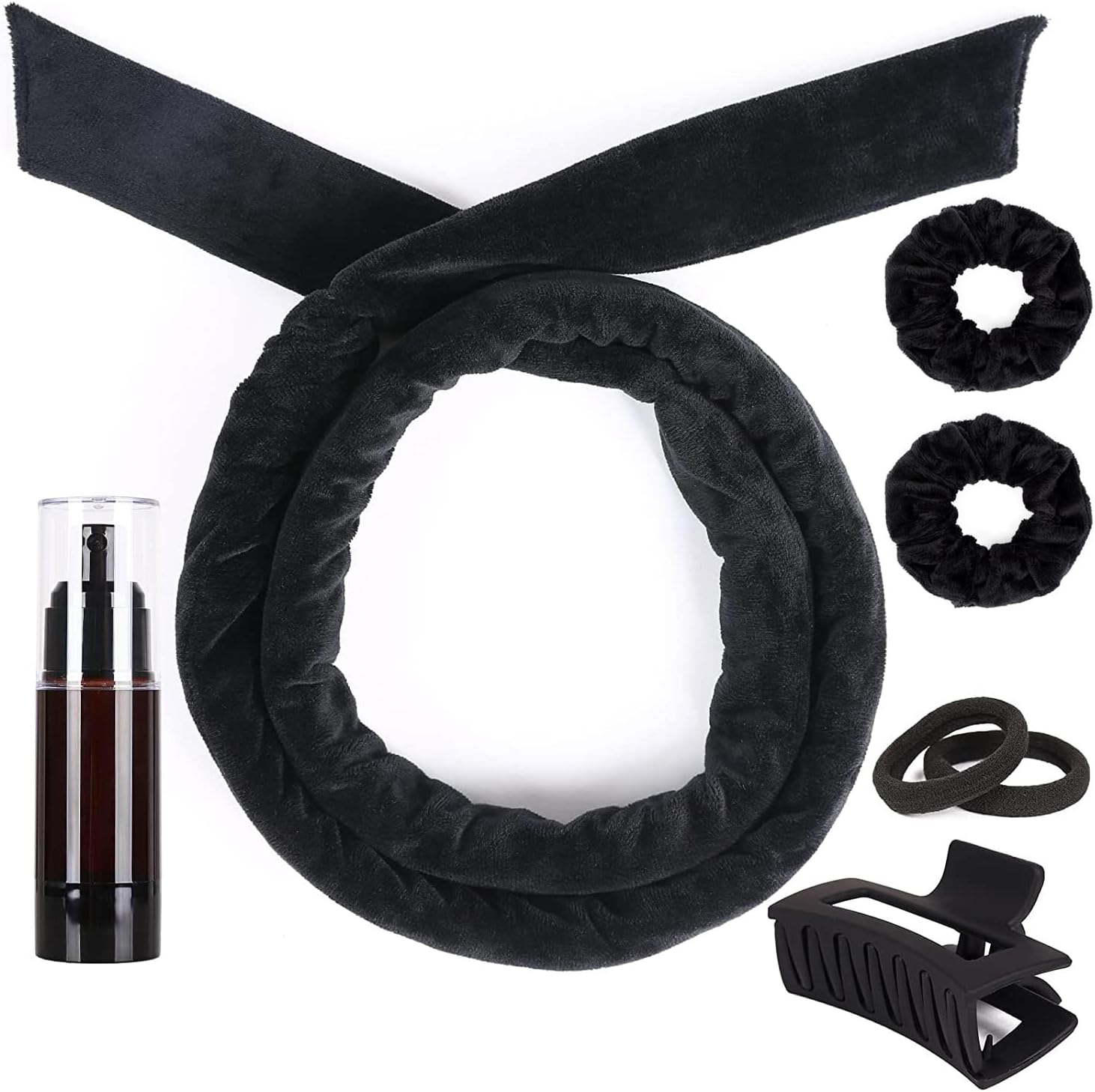 Heatless Curlers Headband, Soft Velour Heatless Curls, Overnight Heatless Hair C...