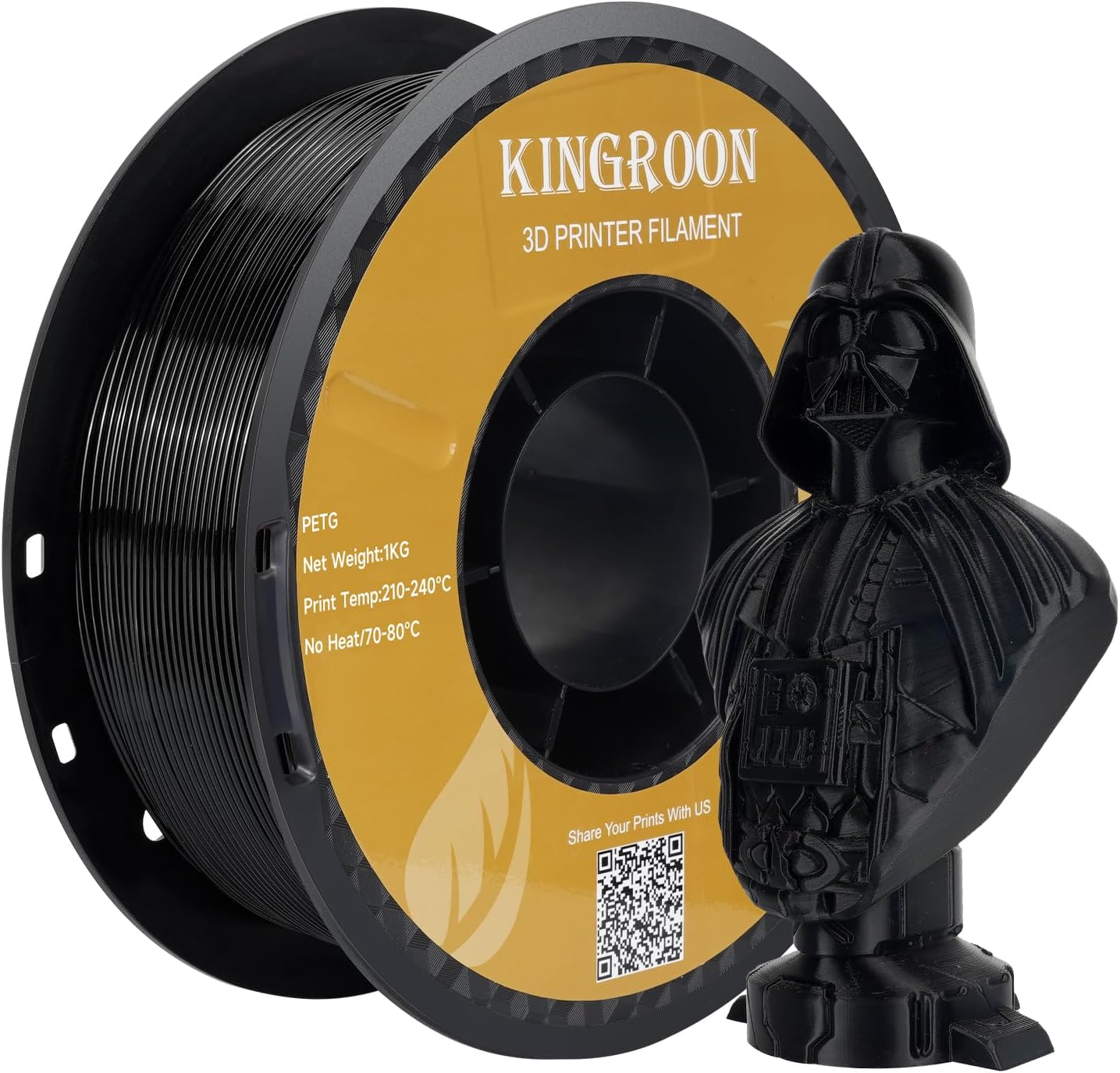 Kingroon Filament, Special PETG Filament 1.75, Innovative PETG Filament Black 1....