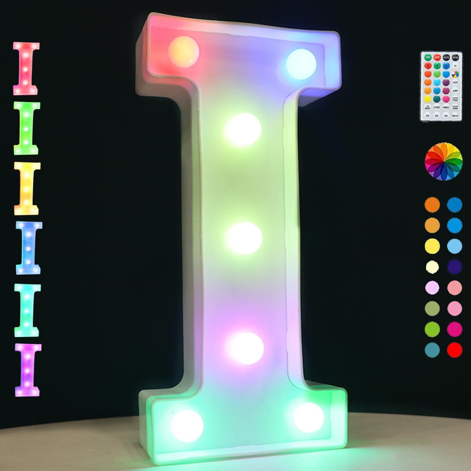 Best Oycbuzo Light Up Colorful LED Marquee Letter Lights, Special Alphabet Lette...