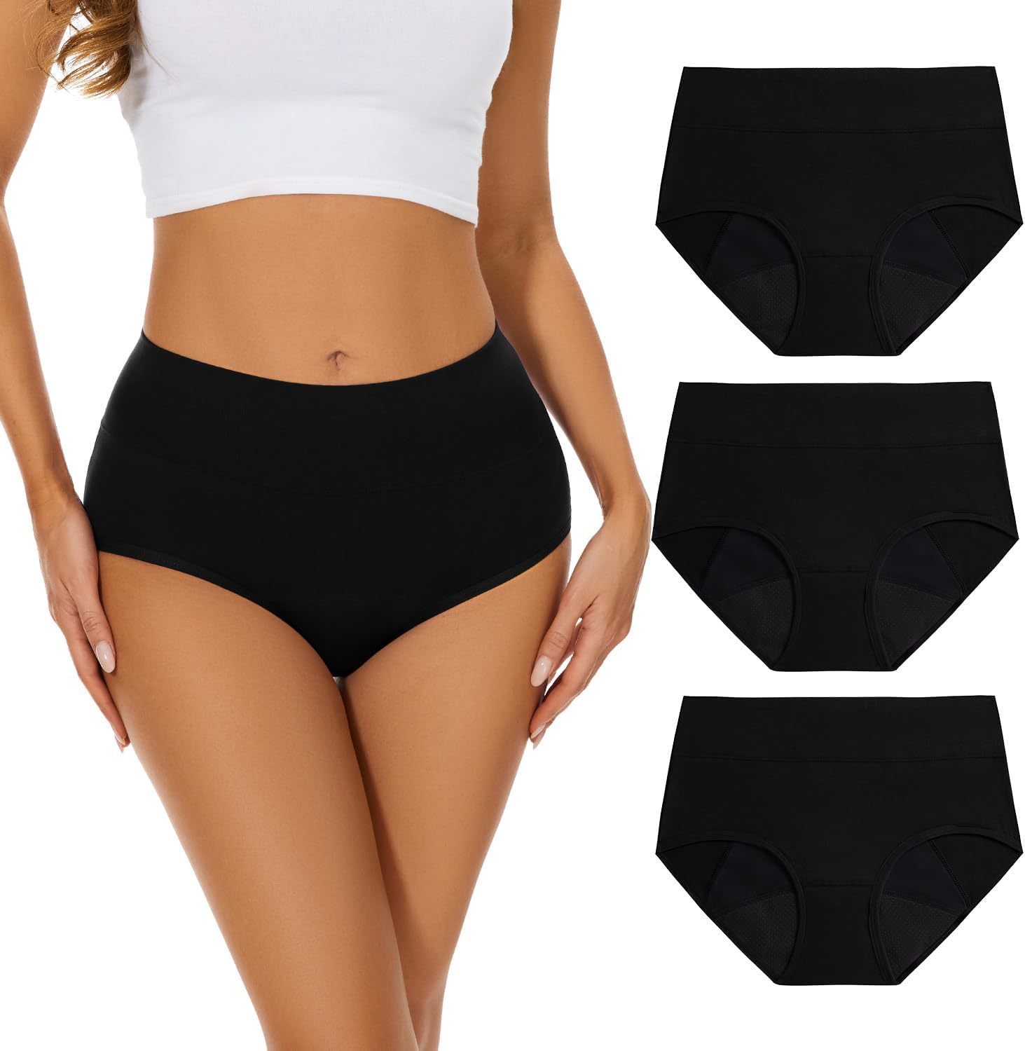 Molasus Washable Incontinence Pants, Special High Absorbency Period Underwear fo...