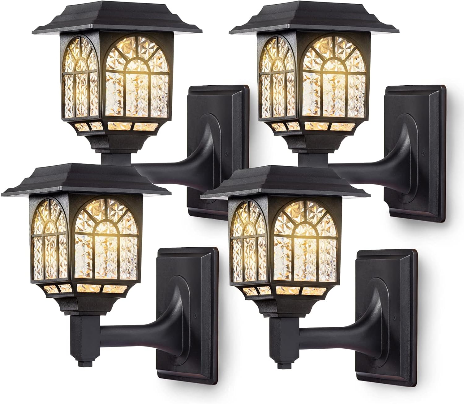 LeiDrail Solar Fence Lights, Special Solar Powered Outdoor Wall Lights, Innovati...