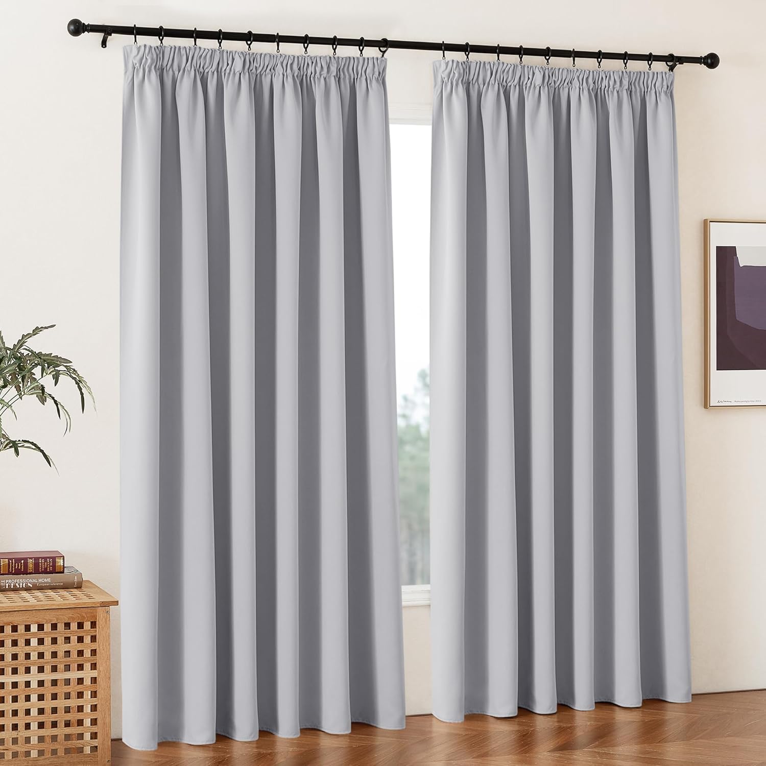 PONY DANCE Thick Blackout Curtains, Special Energy Saving Door Curtains, Unique...