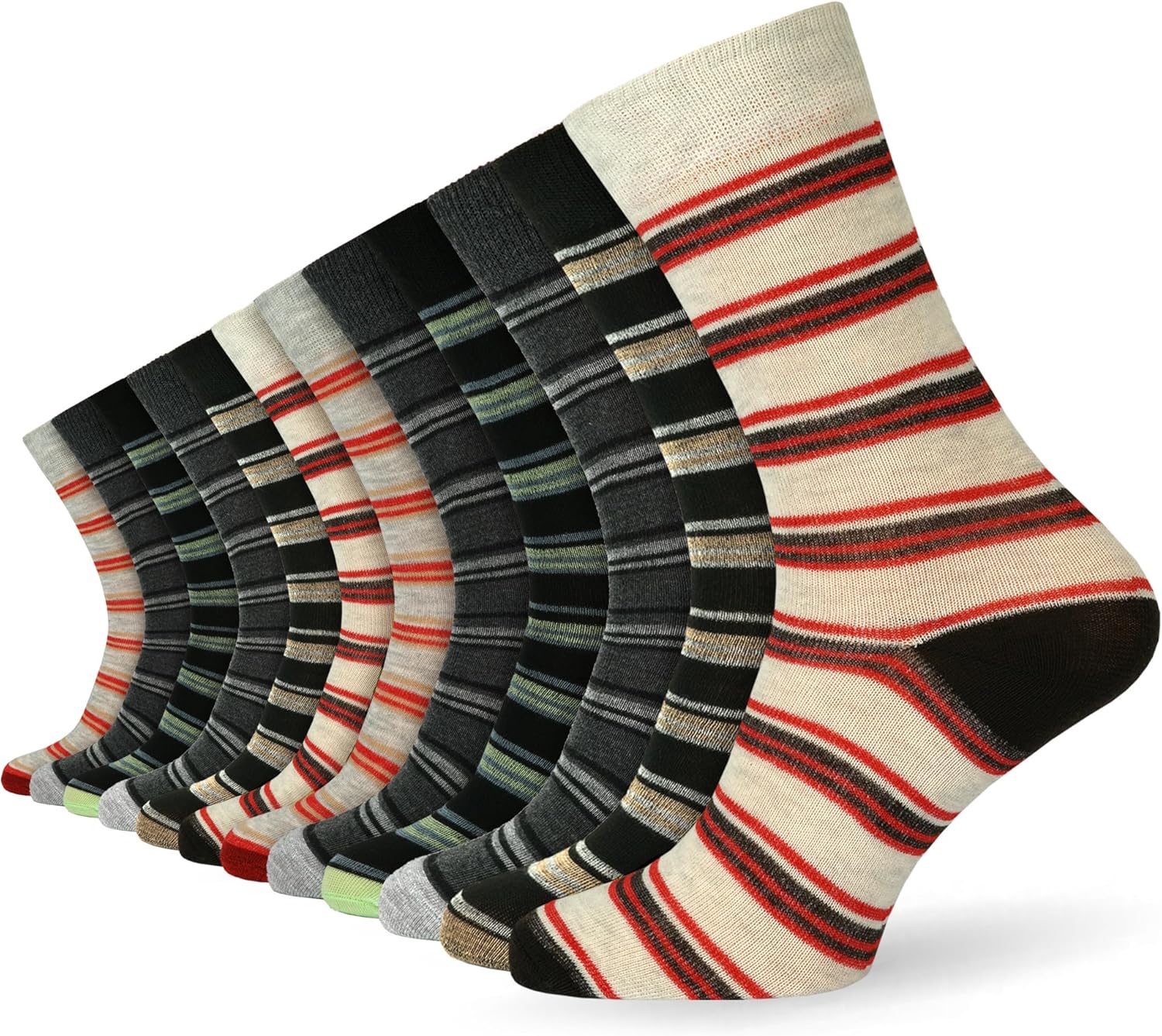Socksmad Mens Socks Multipack – 12-Pack Soft and Breathable Work Socks with Rein...