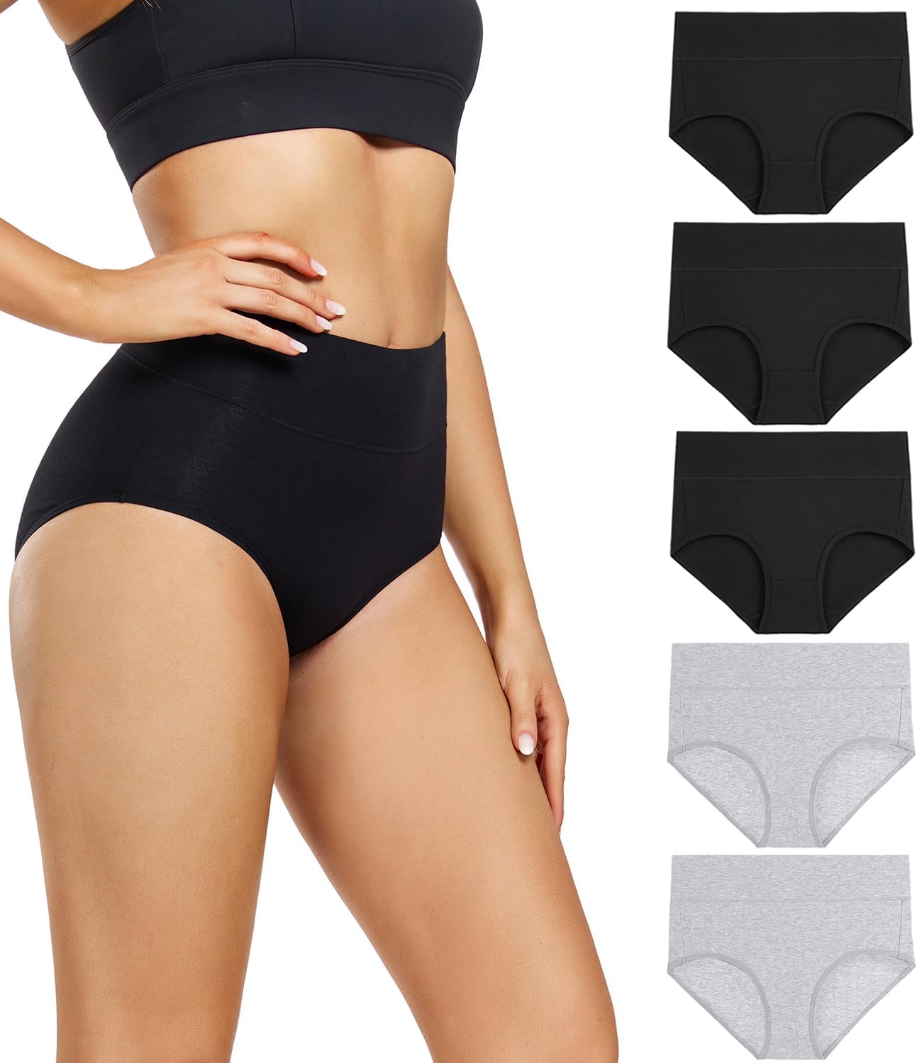 wirarpa Ladies Knickers, Special Full Briefs High Waisted Cotton Underwear for W...