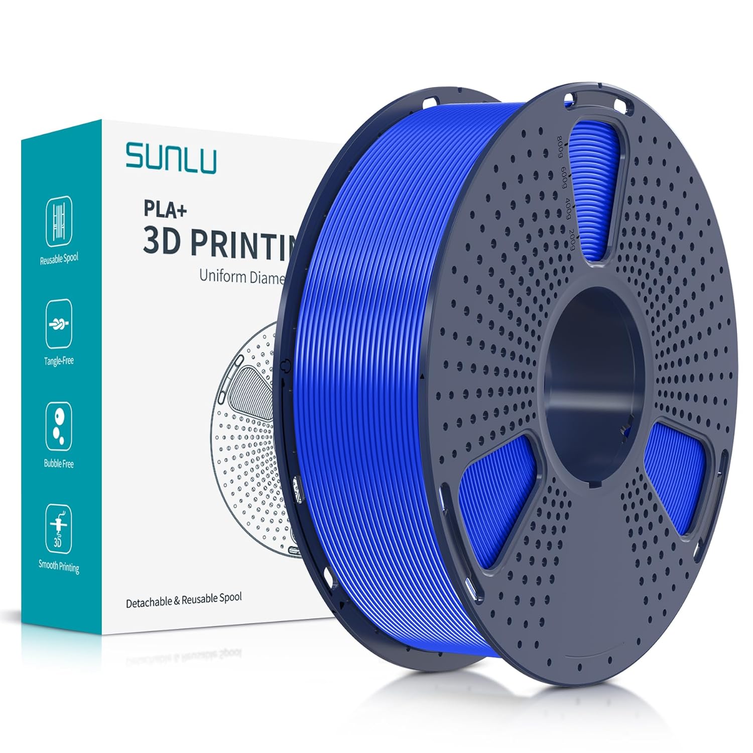 SUNLU PLA 3D Printer Filament, Special PLA Plus Filament 1.75mm, Innovative Toug...