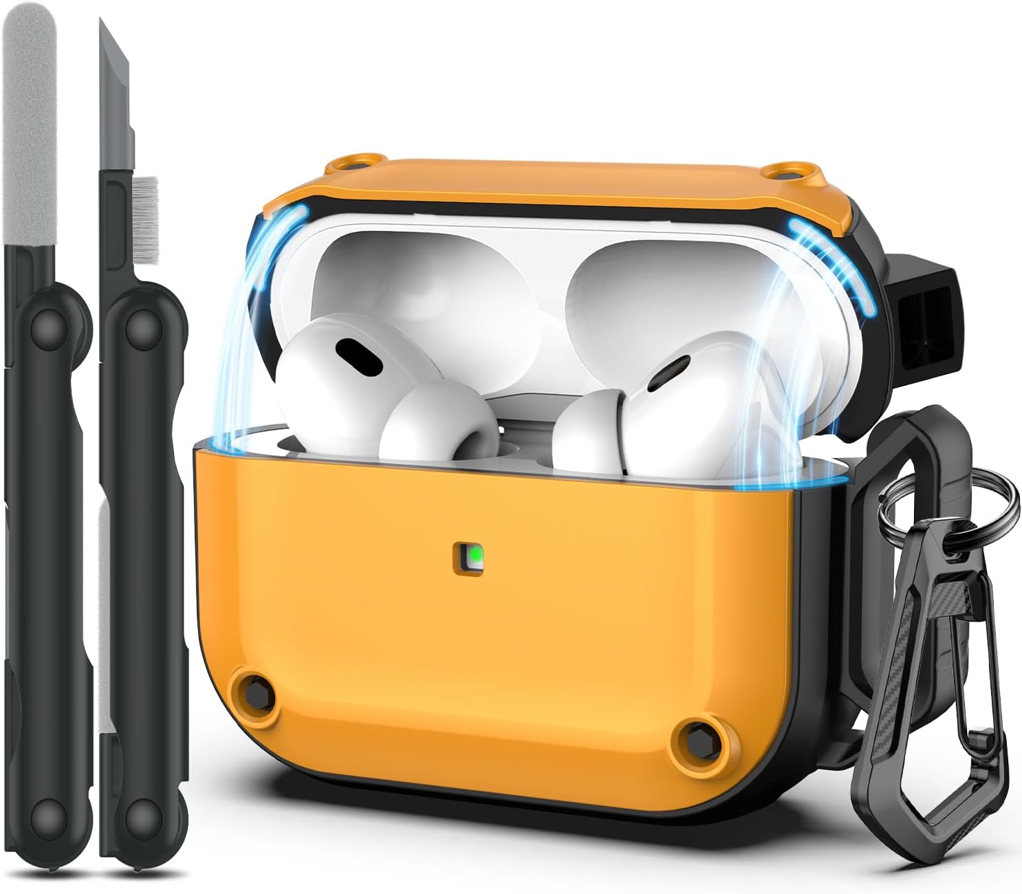 RFUNGUANGO Compatible with AirPods Pro 2nd Generation Case with Cleaner Kit,Powe...