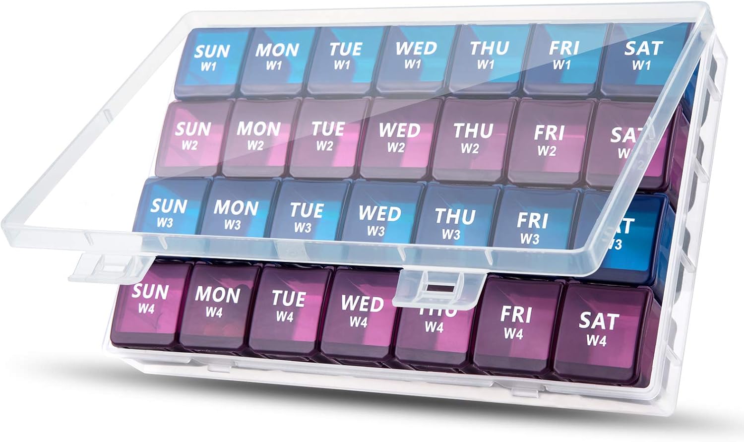 Mossime Large Monthly Pill Box Organiser, Pill Boxes 7 Day 1 Times a Day Tablet...