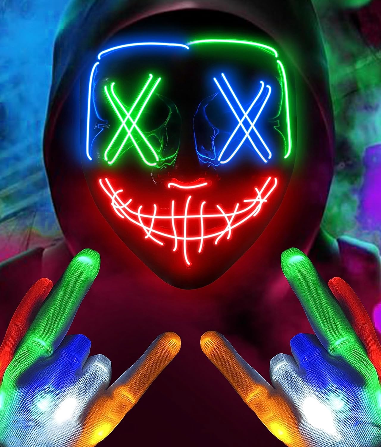 Halloween Mask, Special LED Mask for Unique Celebrations, Affordable Light-Up Ma...