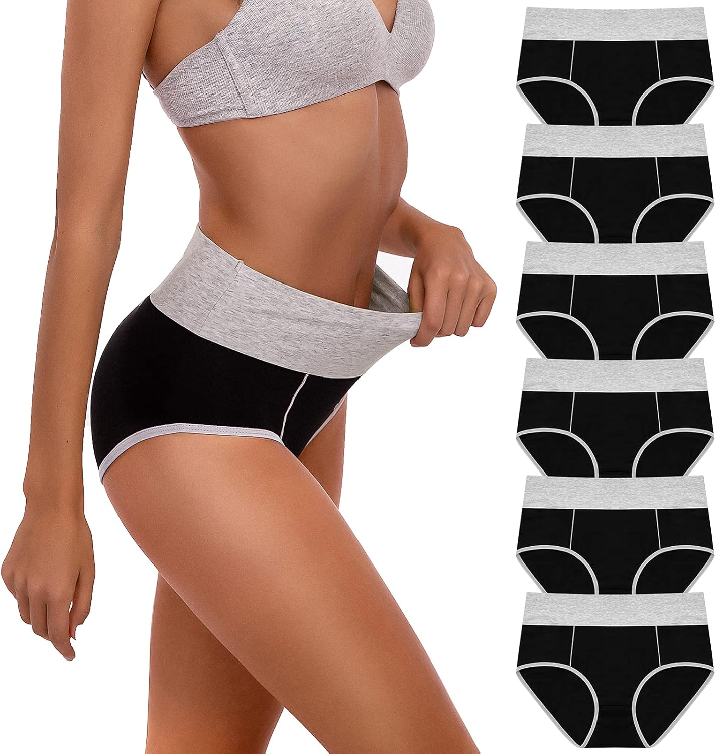 SINOPHANT Ladies Cotton Knickers, Special High Waisted Knickers for Women, Comfo...