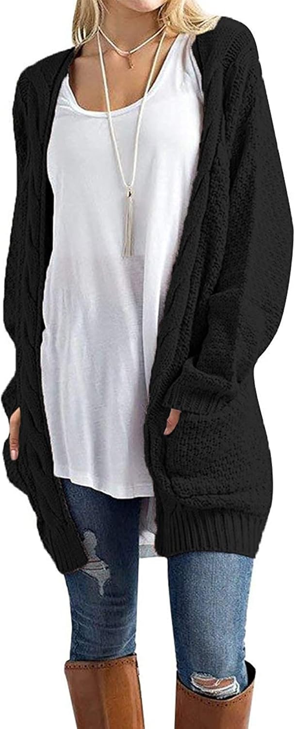 GRECERELLE Women's Long Cardigans, Special Chunky Knit Boyfriend Jumpers, Unique...