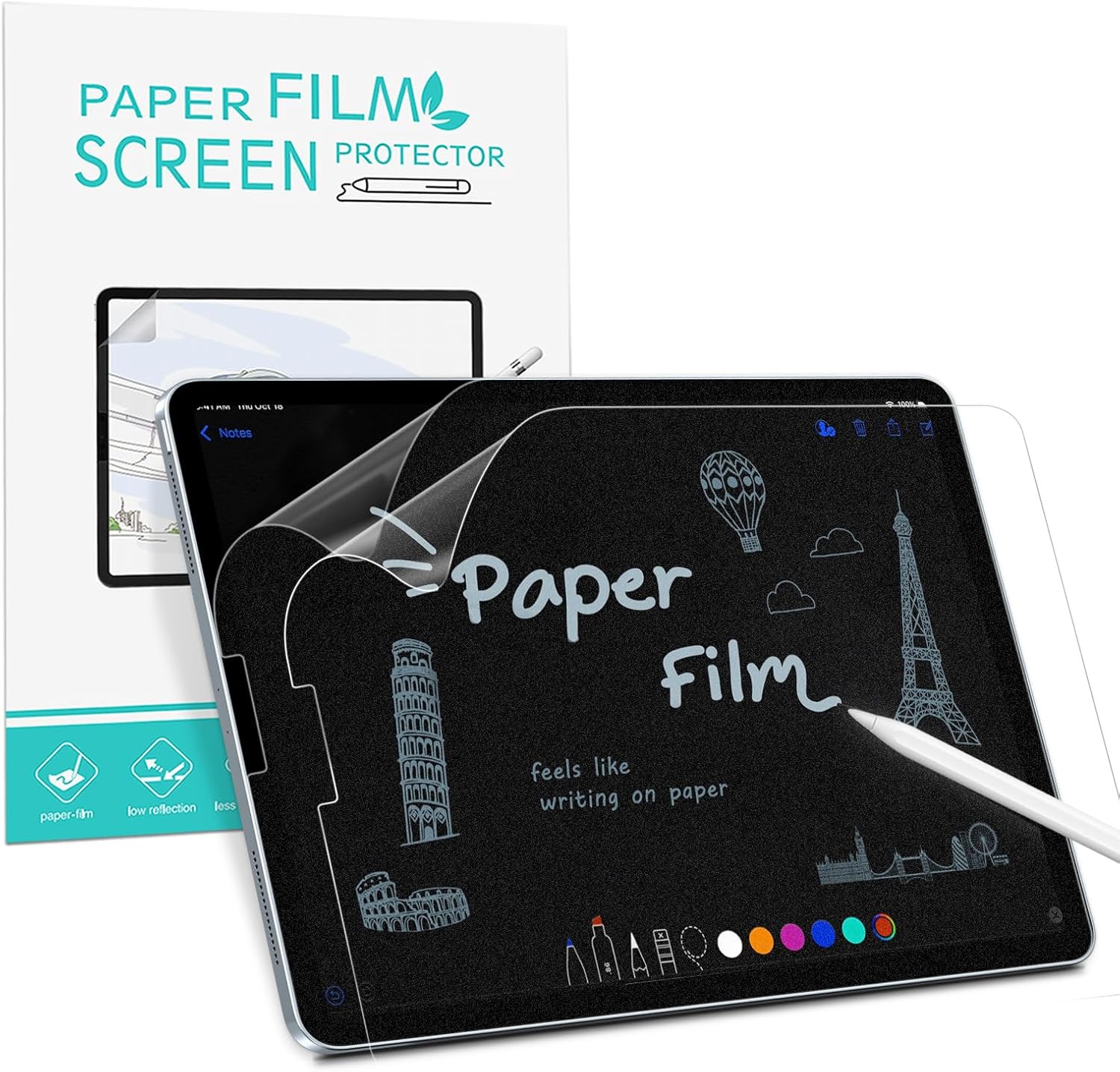 PYS (2 Pack) Like Paper Screen Protector for iPad Pro 11" & iPad Air 4th 5th Gen...