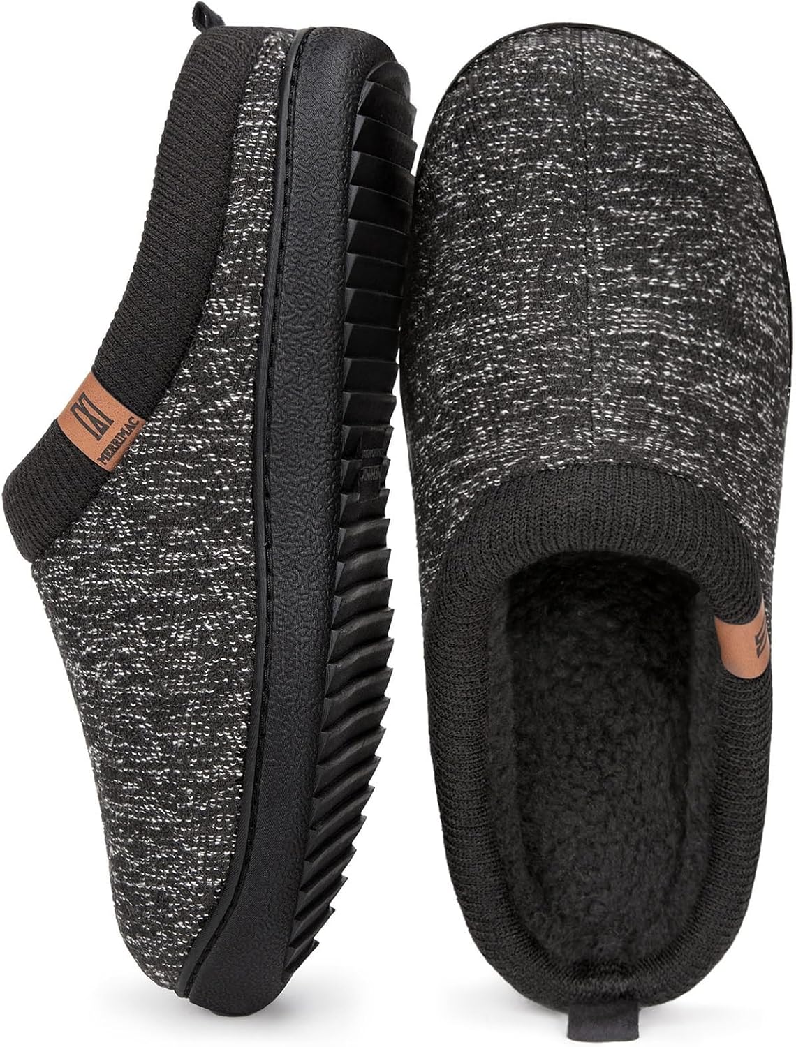 MERRIMAC Men's Slip-on Slippers, Special House Shoes with Comfy Memory Foam, Aff...