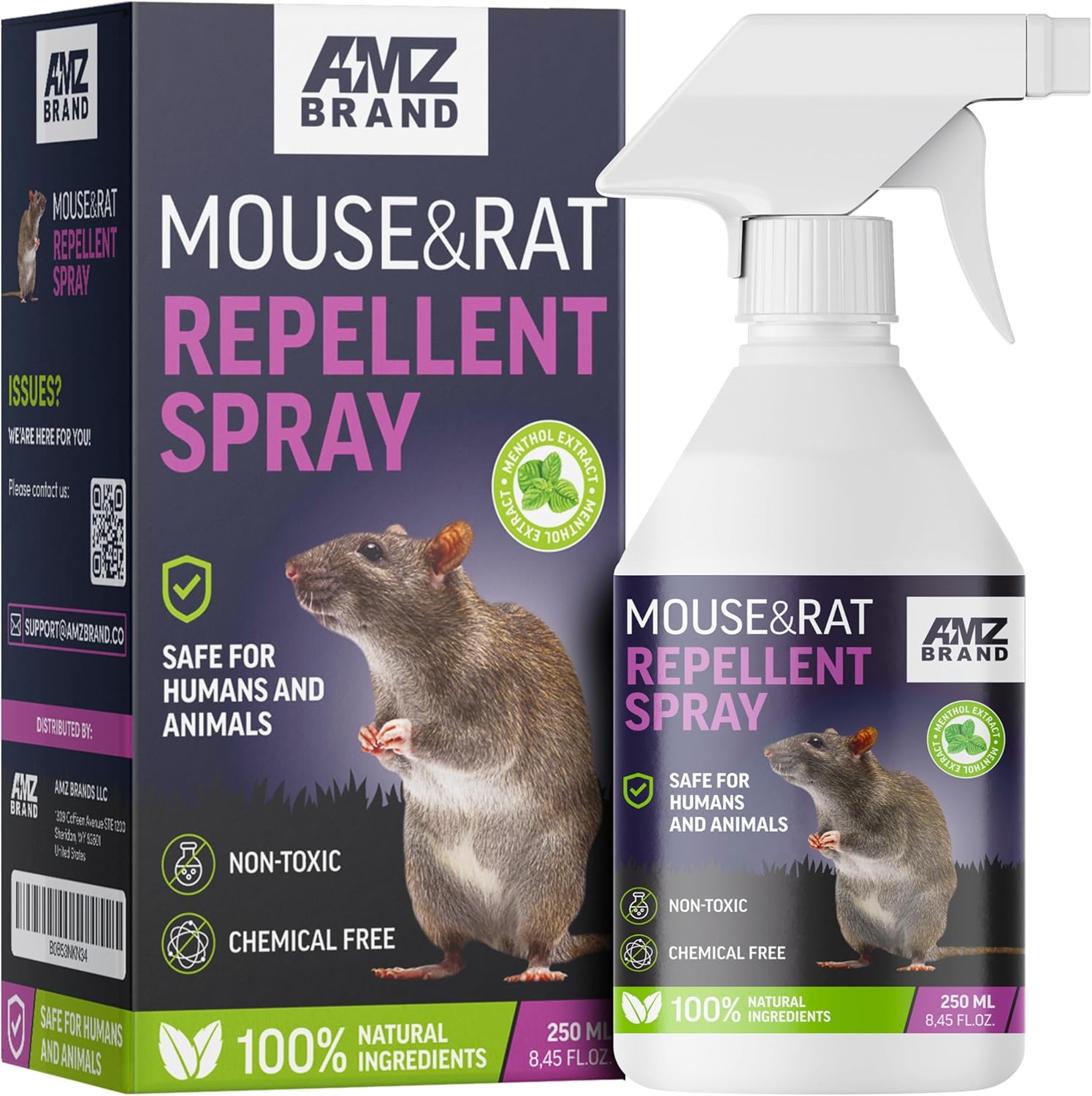 AMZ BRAND Premium Mouse Repellent Spray - Anti-Rat...