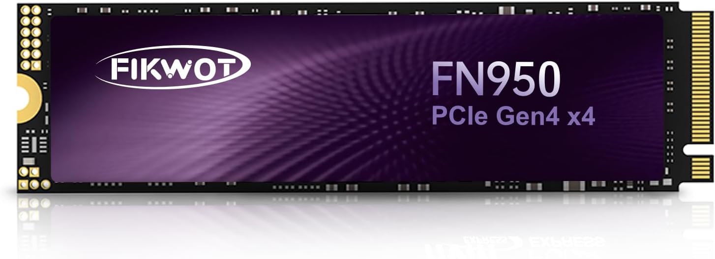 Fikwot M.2 SSD 2TB NVMe SSD PCIe Gen4 x4 Up to 4800MB/s TLC Internal Solid State...