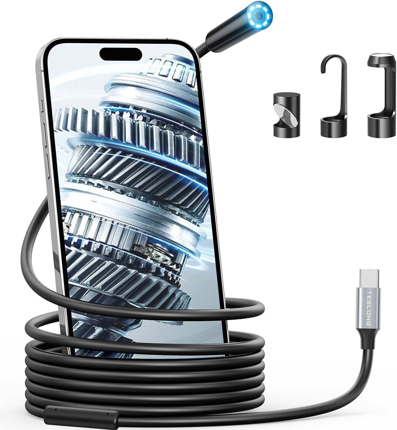 Teslong Endoscope Inspection Camera, USB-C Endosco...