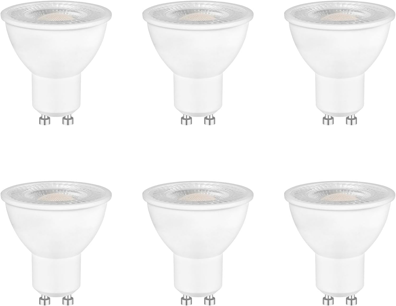6 Pack GU10 LED Bulbs 5W Reflector Bulb, Natural White 4000K, Equivalent to 50W...