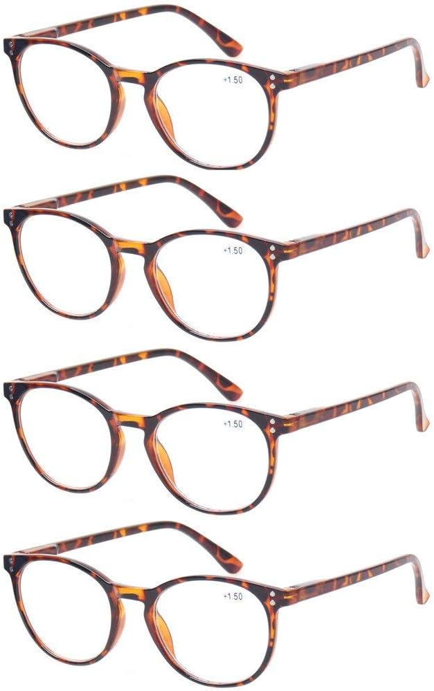 Kerecsen Reading Glasses, Special Retro Round Glasses for Men and Women, Lightwe...
