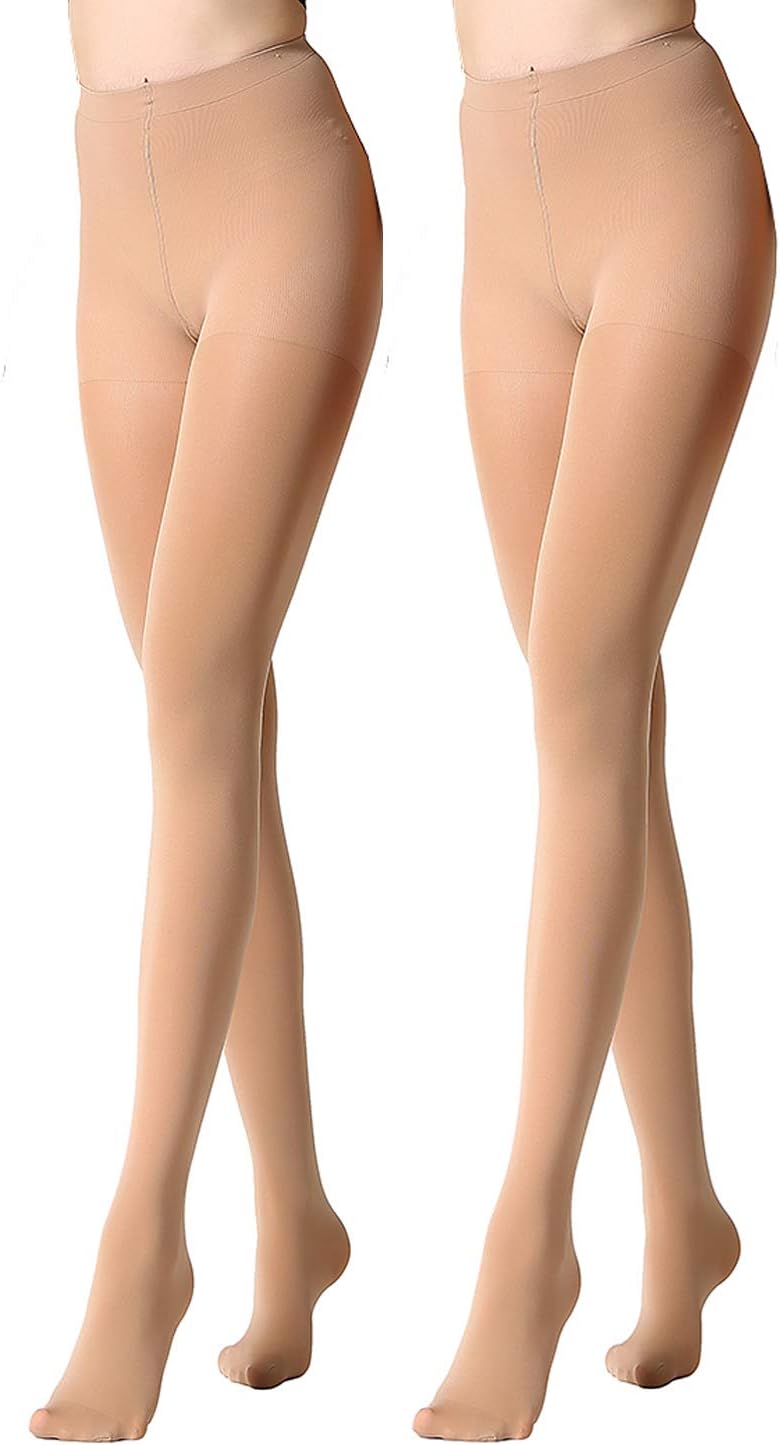 MANZI Women's 1-6 Pairs Classic Opaque Control-Top Tights, Special Women's Tight...