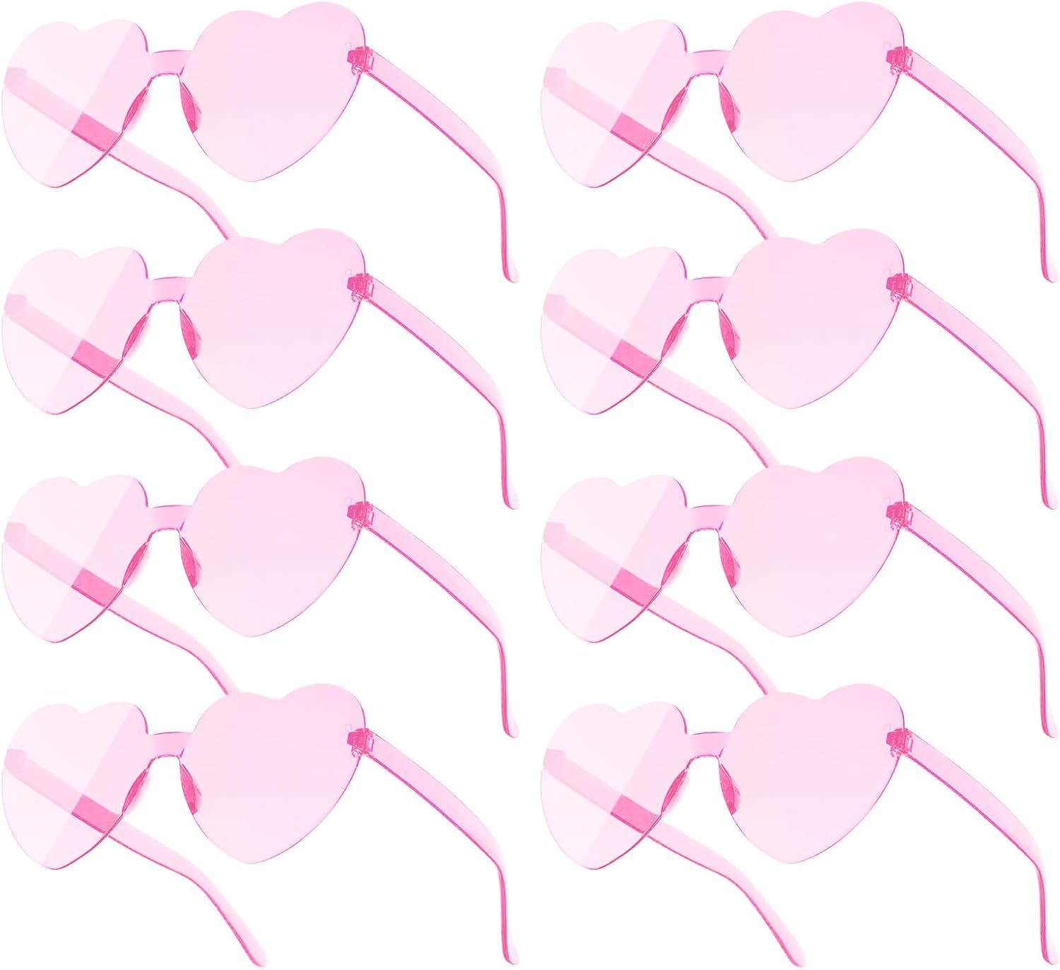 Yomaido Heart Shaped Party Glasses 10 Packs,Love Heart | Retro Round Rave Funcky...