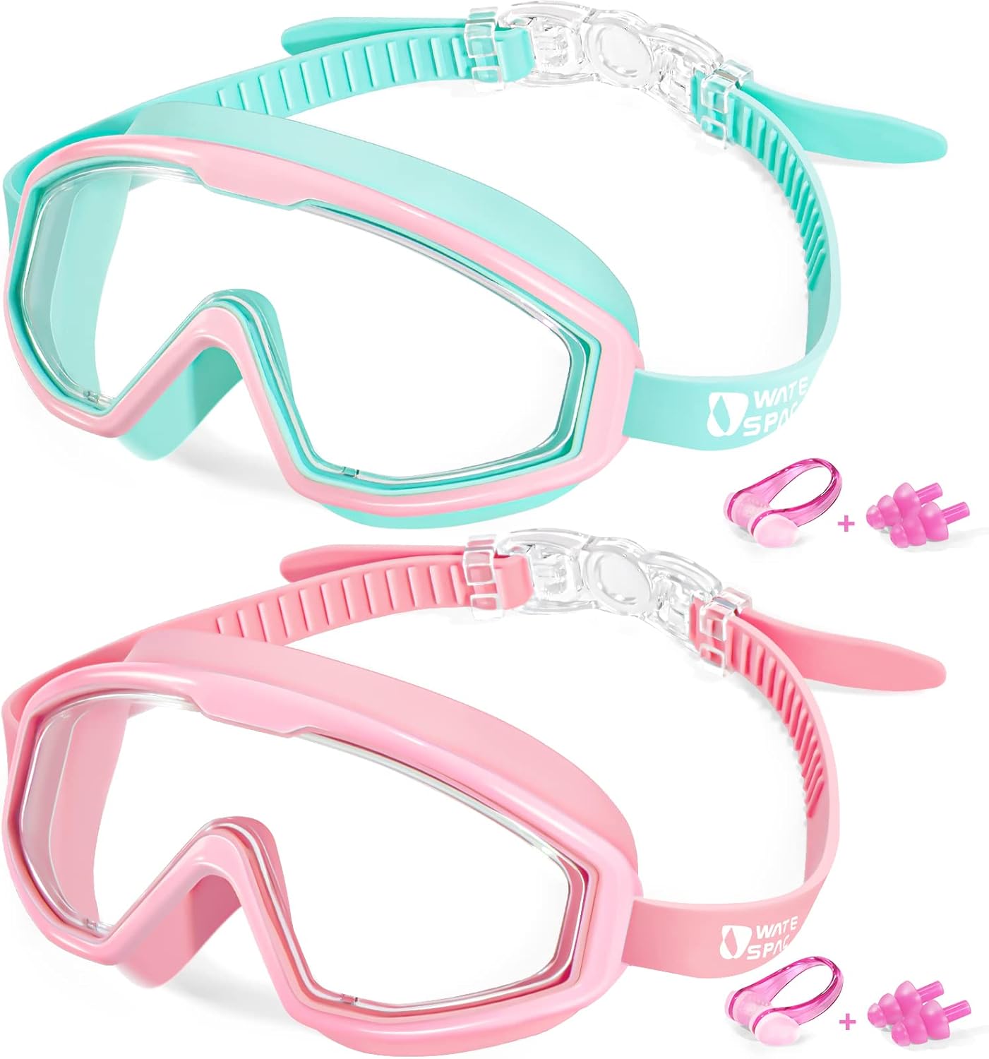 Water Space Swimming Goggles Kids Toddler 3-15, Pa...