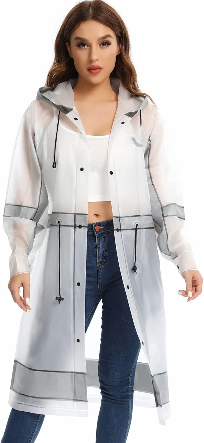 Unique Uniquebella Travel Raincoat, Special Rain Jacket M, High-Quality White Gr...