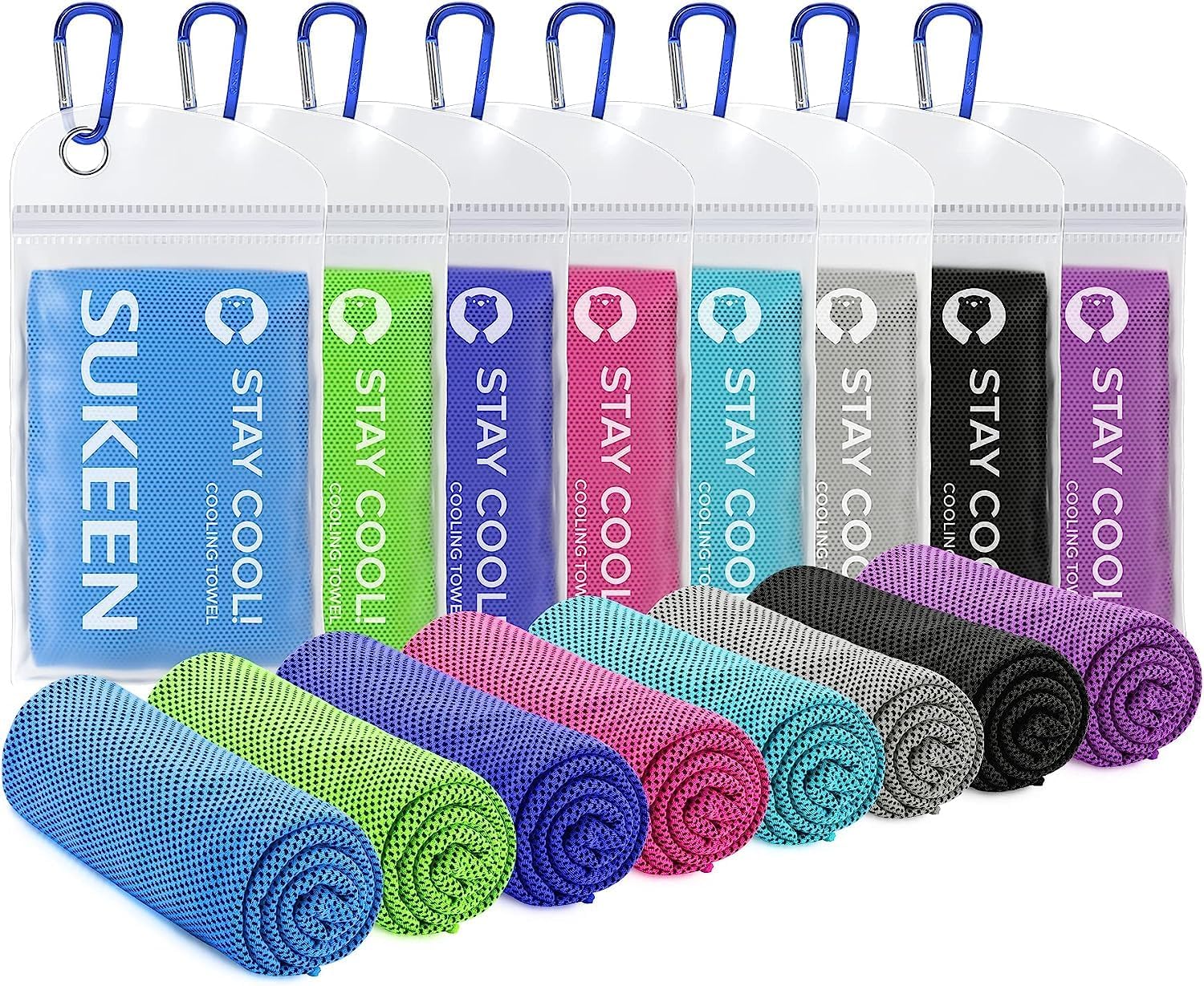 Sukeen Cooling Towel (40"x12"), Ice Towel Sets,Soft Breathable Chilly Towel,Micr...
