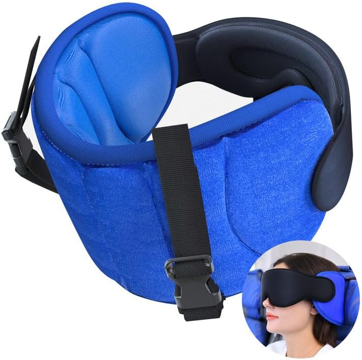 SARISUN Travel Pillow for Airplane, Neck Pillow for Sleeping Travel with Eye Mas...