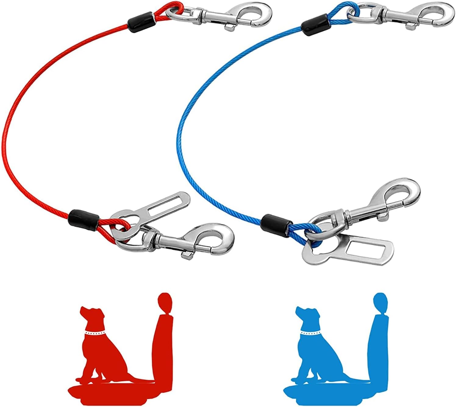 Mi Metty Dog Car Harnesses.Dog Car Seatbelt Made of Coated Wire Rope Safety Rest...