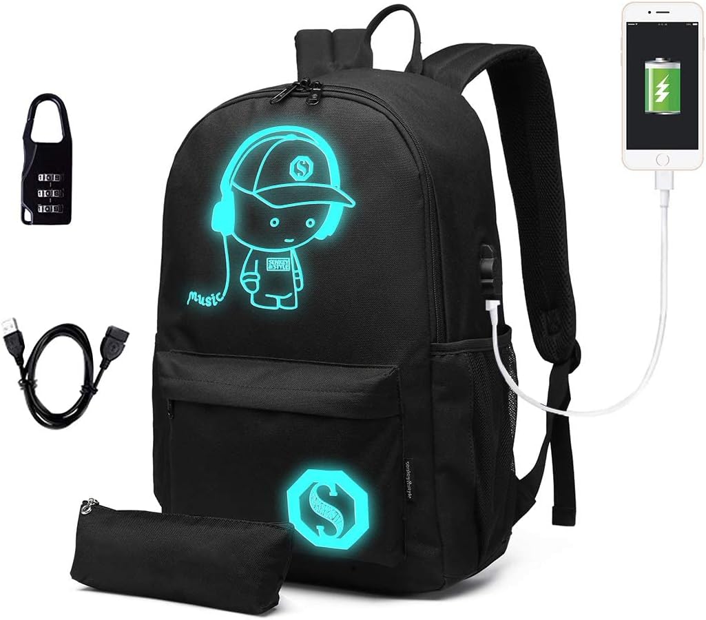 Kono School Bag Anime Luminous School Backpack for...