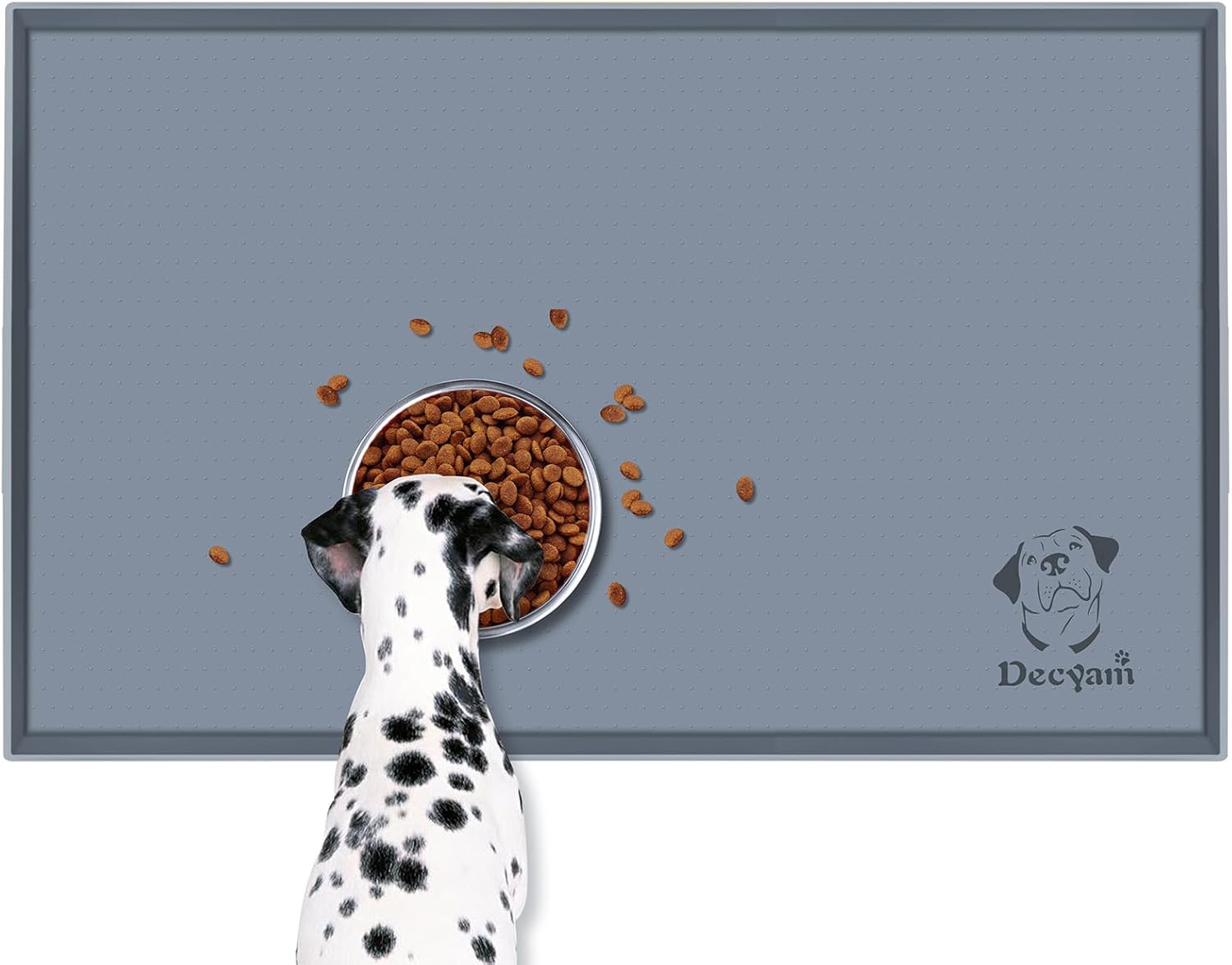 Decyam Dog Food Mat,Cat Food Mat, Dog Mat for Bowls with Non-Slip Design, Cat Ma...
