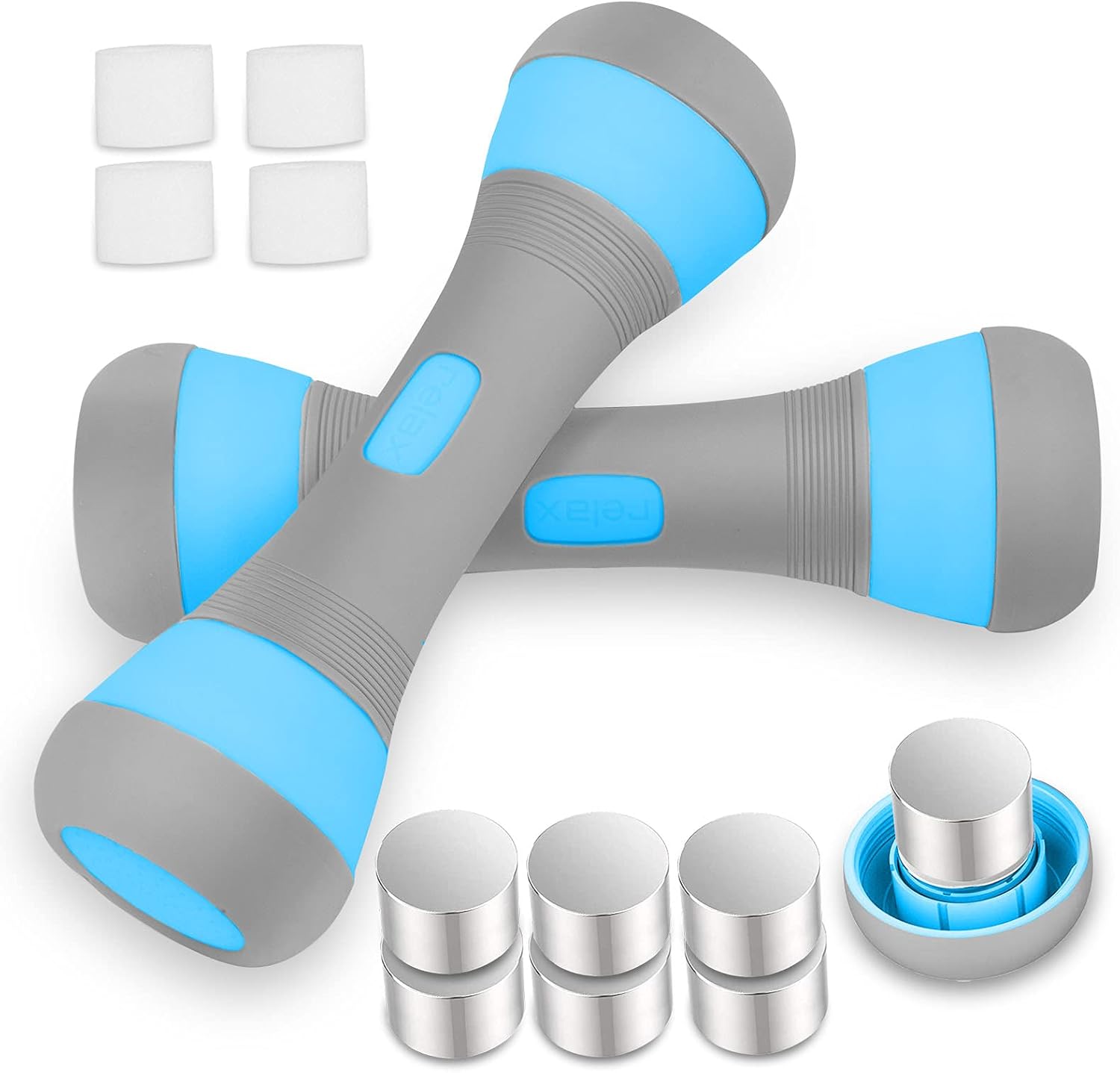 VAZILLIO Adjustable Dumbbell Set 2KG/5KG Pair,3-IN...
