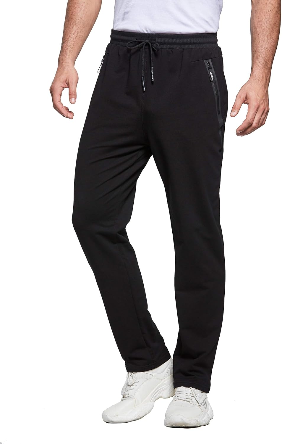 ZOXOZ Mens Tracksuit Slim Fit Bottoms Joggers Elasticated Waist Zip Pockets S Bl...