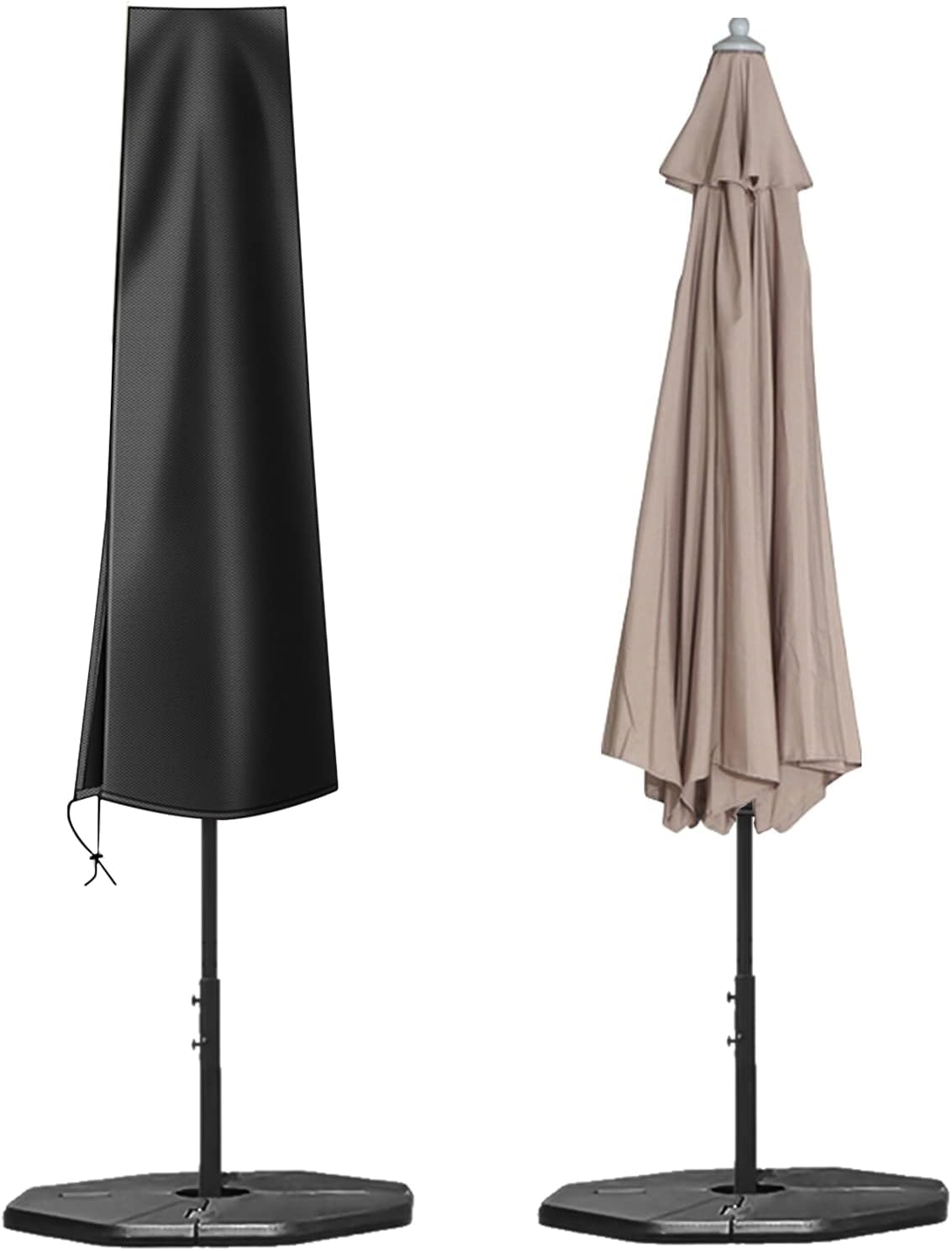OKPOW Parasol Cover 420D Oxford Fabric Waterproof Patio Umbrella Covers with Zip...