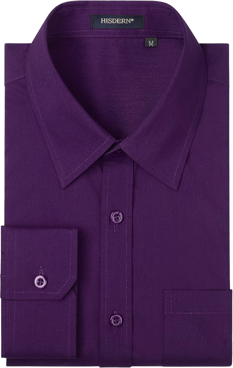 HISDERN Men's Dress Shirt, Formal Shirt with Long Sleeve Button Down, Special Bu...
